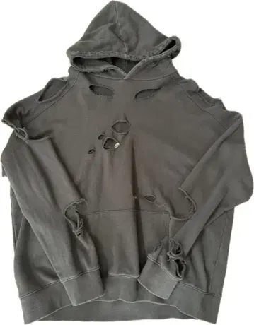 디스트로이 후드티 데미지 블랙