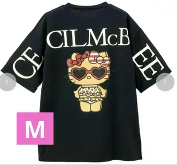 아베일 헬로키티 선번 키티 세실 맥비 티셔츠 블랙 M