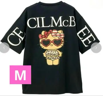 아베일 헬로키티 선번 키티 세실 맥비 티셔츠 블랙 M