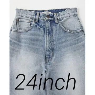 MOUSSY 스트레이트 데님 24inch 라이트 블루