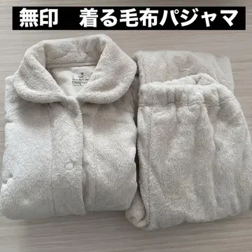 MUJI 입는 담요 파자마 M 화이트 홈웨어 울트라 웜