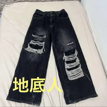 [지저인] 데미지 가공 부츠컷 데님 y2k archives M