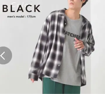 옴브레 체크 셔츠