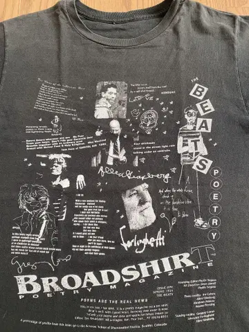90s BROADSHIRT POETRY MAGAZINE 매거진 티셔츠