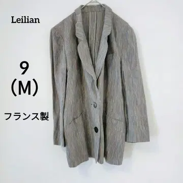 Leilian 레리안 스트라이프 테일러드 자켓 9 M 마 혼방 프랑스
