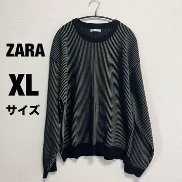 [ 새상품급 ] ZARA 니트 스트라이프 블랙 XL