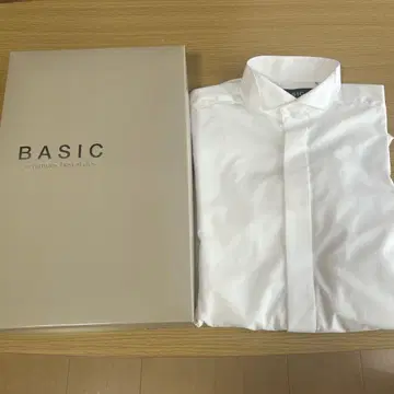 윙카라 셔츠 와타베 웨딩 M 사이즈 BASIC 화이트 신랑