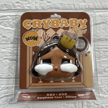 POPMART CRYBABY ShinyShiny 이어폰 케이스 브라운
