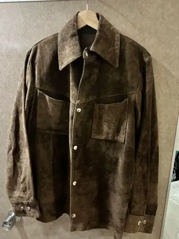 70's 스웨이드 셔츠 빈티지 브라운