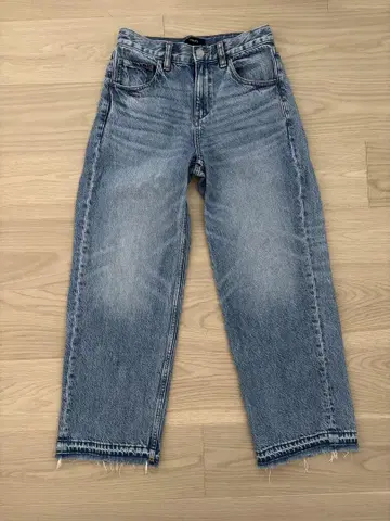 Theory 블루 데님 와이드 레그