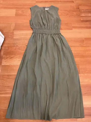 UNITED ARROWS 슬리브리스 롱 원피스 올리브 그린