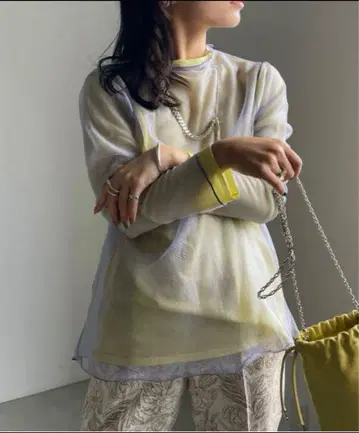 심플 더블 컬러 탑