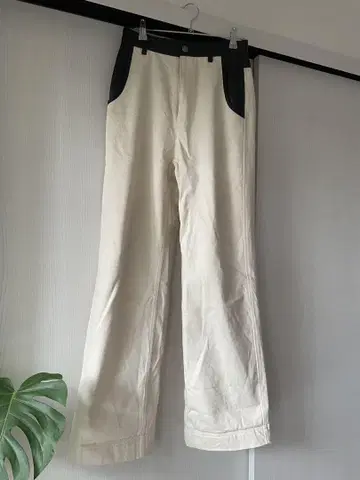 [ joseph studio ] 아이보리 와이드 팬츠 코튼 혼방