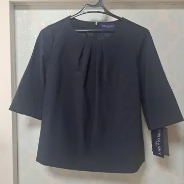네이비 오부소매 블라우스 L 메리코코 수험 송영 다크 네이비