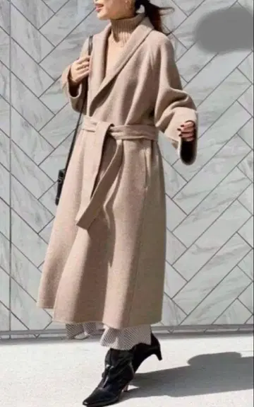 Spick&Span 베이지 롱 코트 36