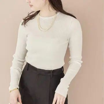 Plage Sheer Rib Knit 화이트