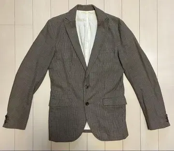 체크 무늬 테일러드 자켓