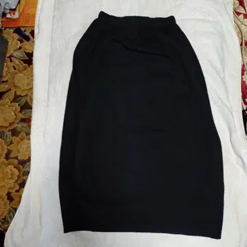 요건 레일 블랙 플레어 롱 스커트