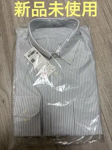 [ 미사용 새상품 ] 논아이론 샤기 스트라이프 셔츠 ( 긴팔 ) M