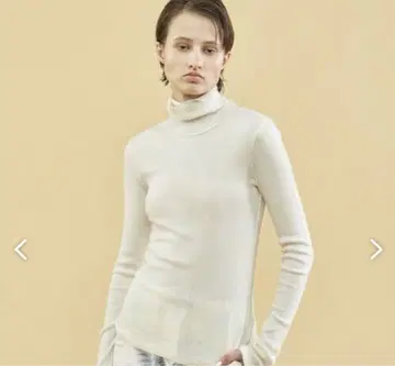 GALERIE VIE 코튼 캐시미어 저지 터틀넥 풀오버