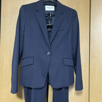 네이비 스트라이프 수트 셋업 그린 라벨 릴랙싱