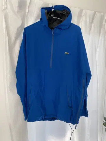 LACOSTE 라코스테 하프 지퍼 후드티 파랑