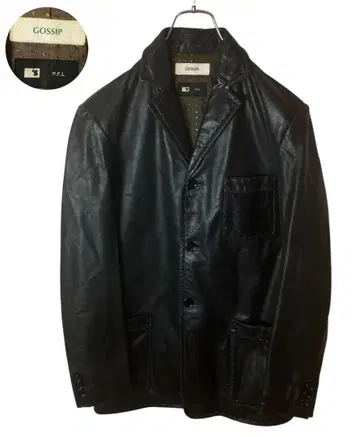 레어 구제 의류 소가죽 블랙 리얼 가죽 테일러드 자켓 멋스러운 안감