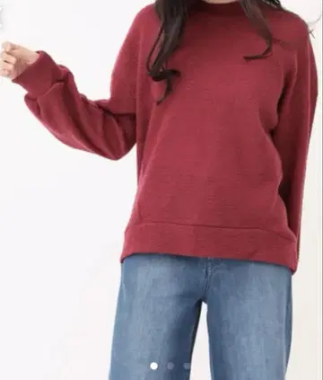 KOE 자카드 보틀넥 풀오버 보르도 S 사이즈