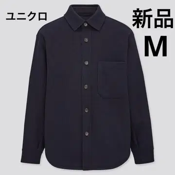 새상품 유니클로 오버 셔츠 자켓 M 네이비 아우터 코트