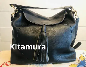 키타무라 2way 숄더백 원핸들 복조리 블랙 Kitamura