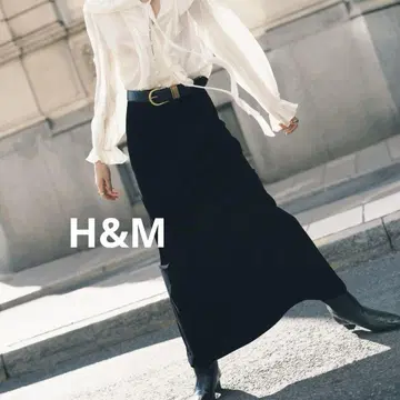 [ 새상품 ] [ H&M ] 벨벳 맥시 스커트
