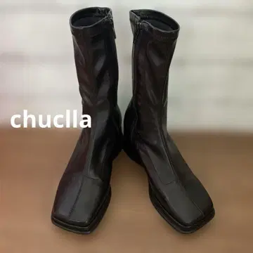 츄클라 chuclla 숏부츠 스퀘어토 사이드 지퍼 인조 가죽