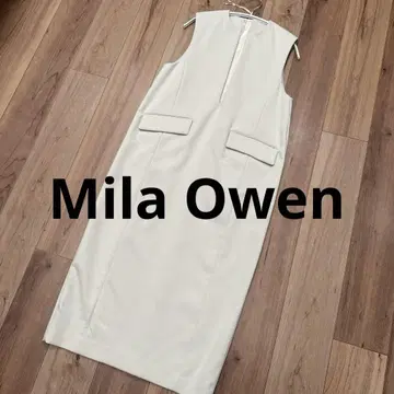 [ 새상품급 ] Mila Owen 화이트 타이트 원피스 그레이지 계열