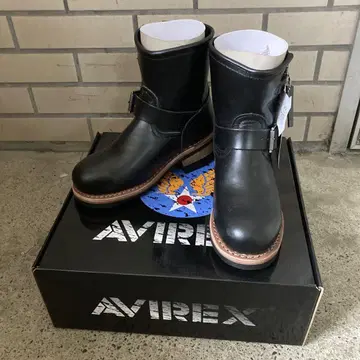 AVIREX 블랙 엔지니어 부츠