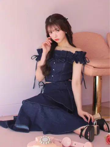 M me eme 엠미에메 데님 셋업