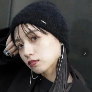 HARE 샤기 비니 니트 모자 블랙 ZARA PAGEBOY