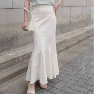 anuans 패널 플레어 컷 스커트 M