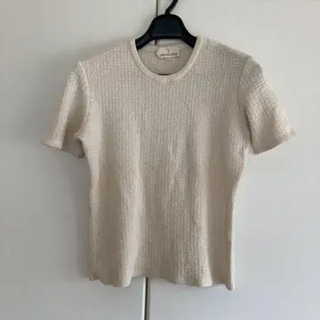 TRUSSARDI 반팔 니트 크림색 42