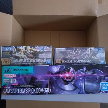HG GQ 돔 시라누이 아카츠키 블리츠 3종 세트