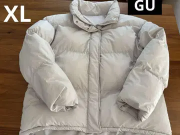 GU 히트 테디 블루종 XL 화이트 아이보리 오버 사이즈