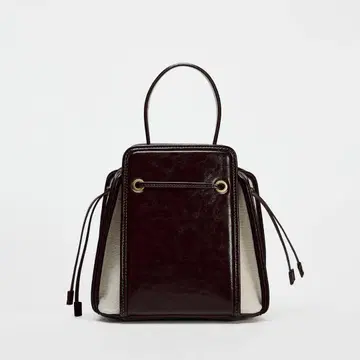 ZARA 텍스처 미니 버킷 백