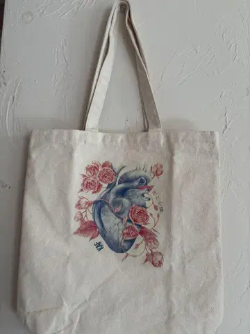 카후카후 초레어 꽃과 심장 토트백