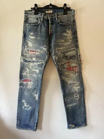 Ron Herman Denim 데미지 데님 팬츠 홍의 모델 31
