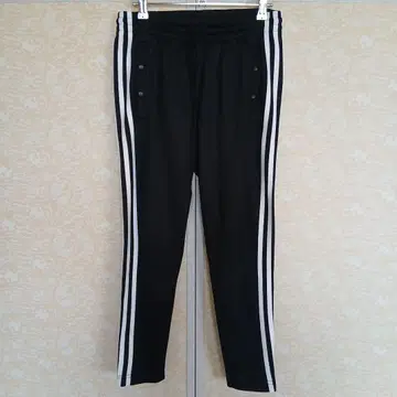 adidas 블랙 저리 팬츠 스냅 버튼