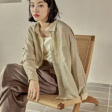 렙심 시어 컬러 셔츠 베이지 F