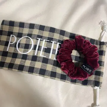 POTETE 포테테 벨로아 스크런치 빨간색 복조리 포함
