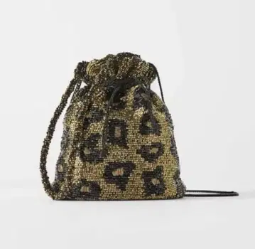 [ 새상품급 ] ZARA 레오파드 비즈 백