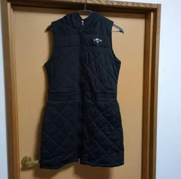 캘러웨이 퀼팅 원피스 후디 블랙