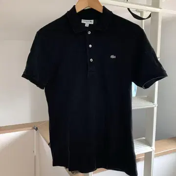 Lacoste 블랙 피케 셔츠 슬림핏