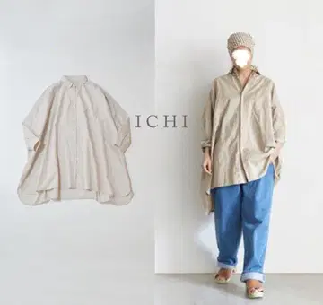 ICHI 이치 코튼 와이드 오버 사이즈 셔츠